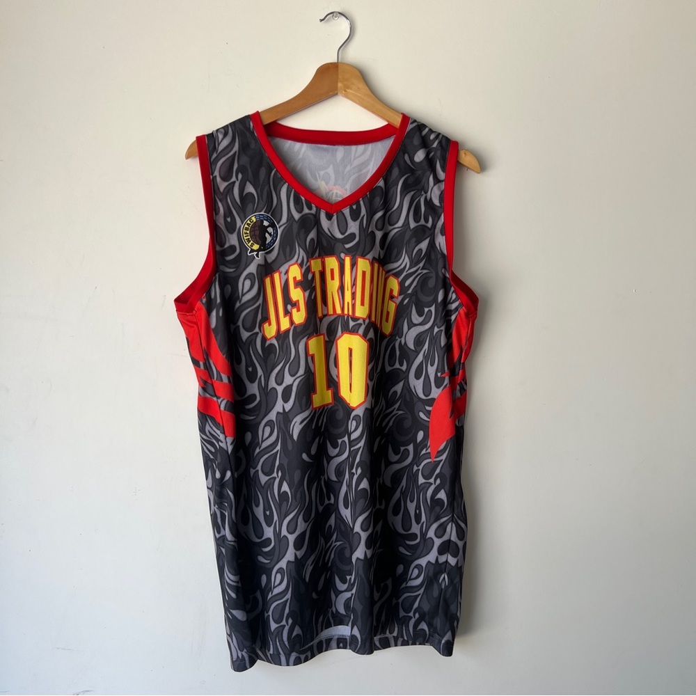 JLS Trading 10 Flames Basketball Jersey